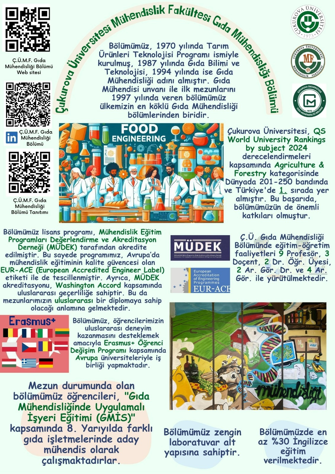 Neden Çukurova Üniversitesi Gıda Mühendisliği Bölümü?